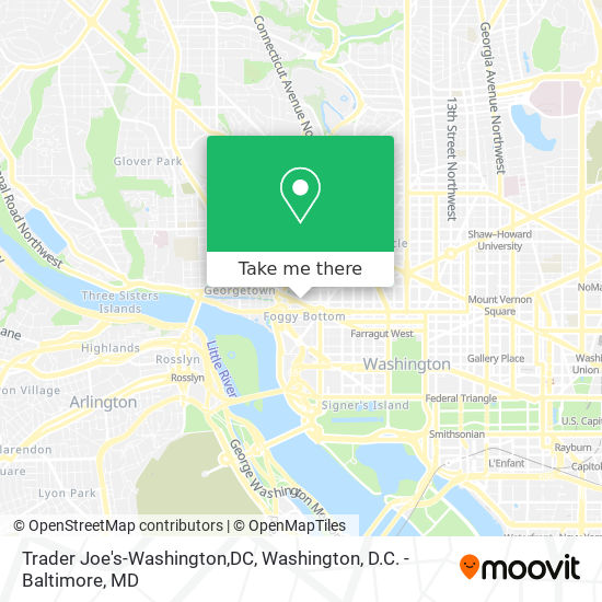 Mapa de Trader Joe's-Washington,DC