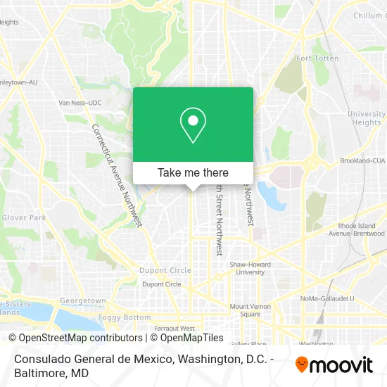 Consulado General de Mexico map