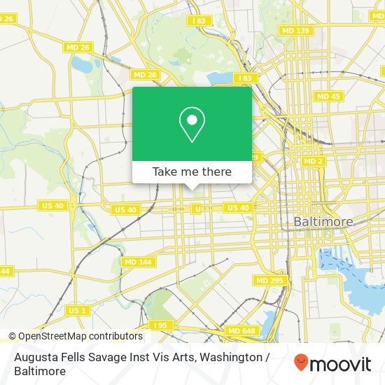 Mapa de Augusta Fells Savage Inst Vis Arts, 1500 Harlem Ave