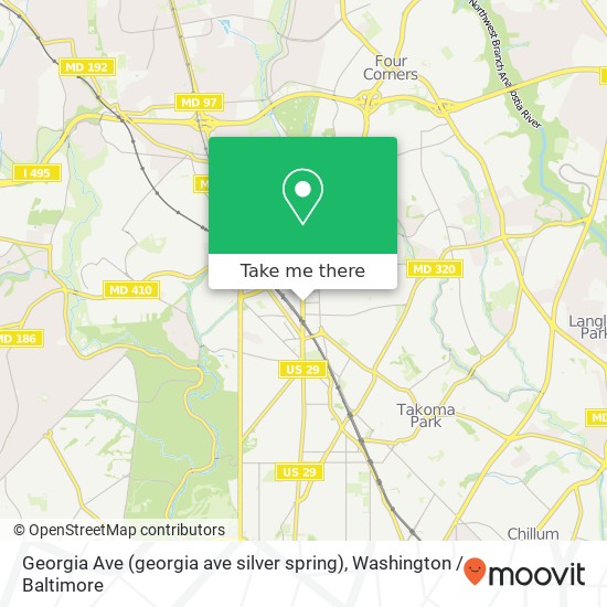Mapa de Georgia Ave (georgia ave silver spring), Silver Spring, MD 20910