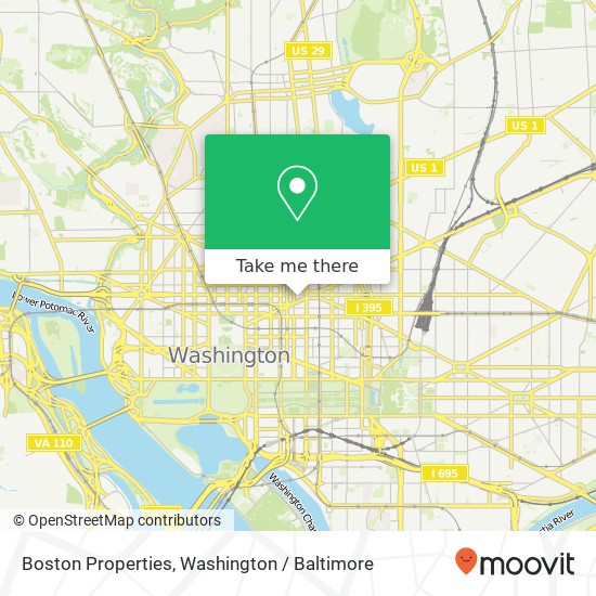 Boston Properties, 901 New York Ave NW map