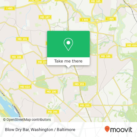 Mapa de Blow Dry Bar, 4840 Bethesda Ave