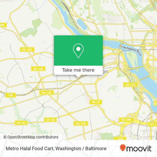Mapa de Metro Halal Food Cart, 3100 Wilson Blvd