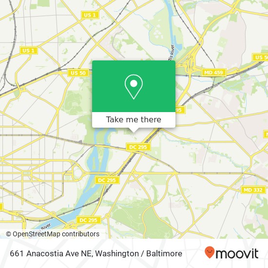 Mapa de 661 Anacostia Ave NE, Washington, DC 20019