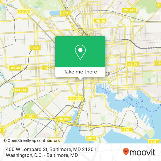 400 W Lombard St, Baltimore, MD 21201 map