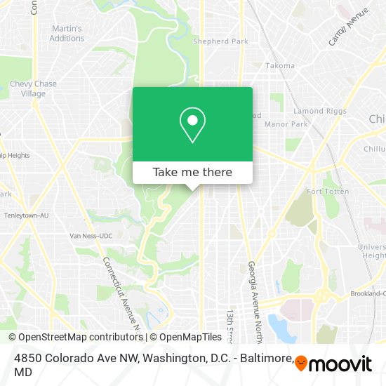 Mapa de 4850 Colorado Ave NW