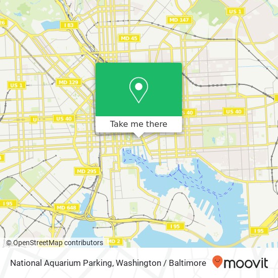 National Aquarium Parking, 55 Market Pl map