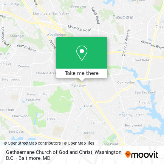 Mapa de Gethsemane Church of God and Christ