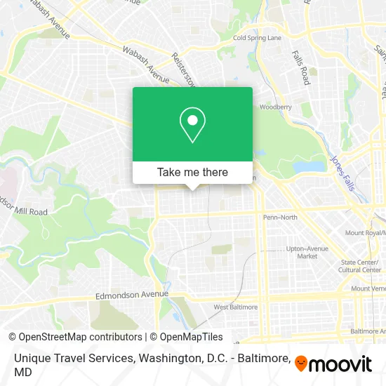 Unique Travel Services map