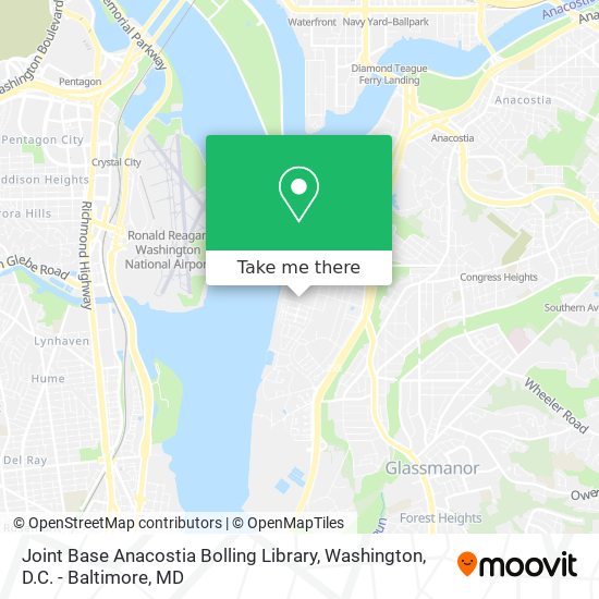 Joint Base Anacostia Bolling Library map