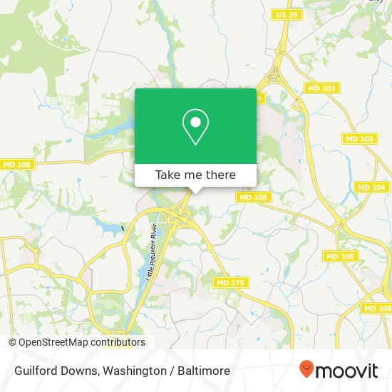 Guilford Downs map