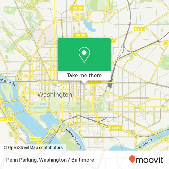 Penn Parking, 777 6th St NW map