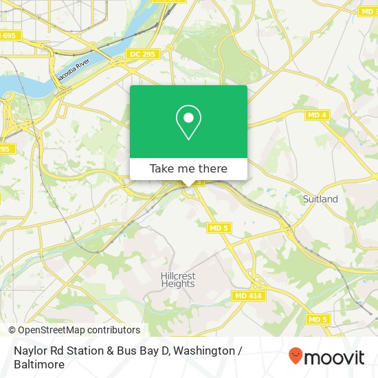Naylor Rd Station & Bus Bay D map