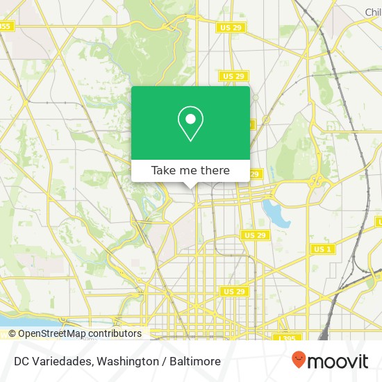 Mapa de DC Variedades, 3114 Mount Pleasant St NW