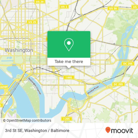 Mapa de 3rd St SE, Washington, DC 20003