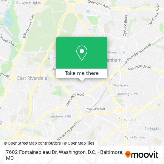 7602 Fontainebleau Dr map