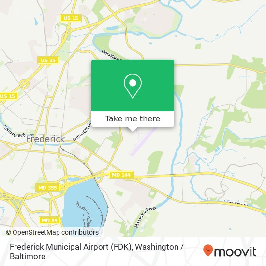 Frederick Municipal Airport (FDK) map