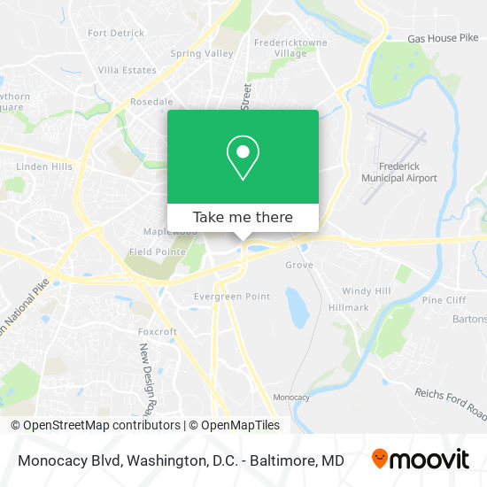 Monocacy Blvd map