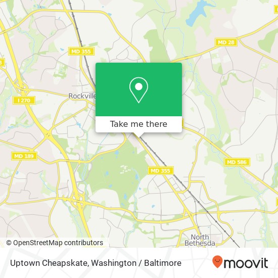 Mapa de Uptown Cheapskate, 1038 Rockville Pike