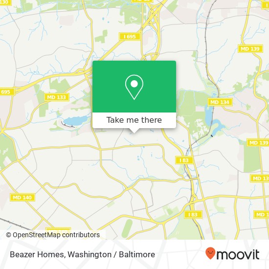 Mapa de Beazer Homes, 2318 Sweet Meadow Rd