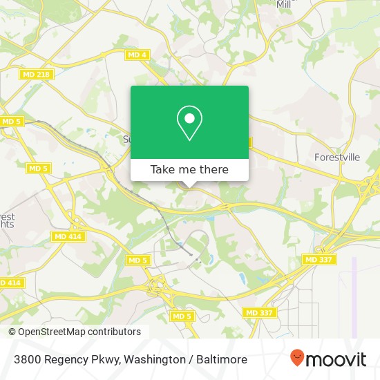 Mapa de 3800 Regency Pkwy, Suitland, MD 20746