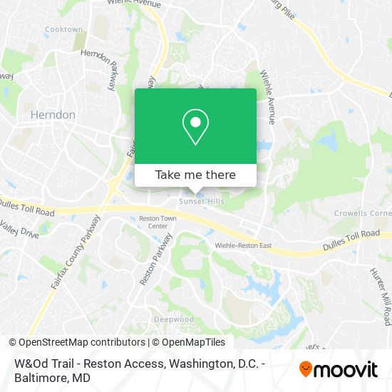 Mapa de W&Od Trail - Reston Access