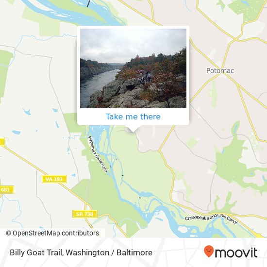 Billy Goat Trail, 11710 MacArthur Blvd map