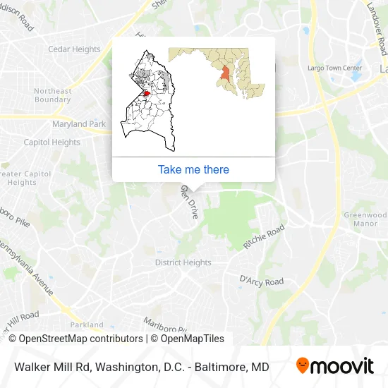 Mapa de Walker Mill Rd