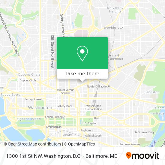 1300 1st St NW map