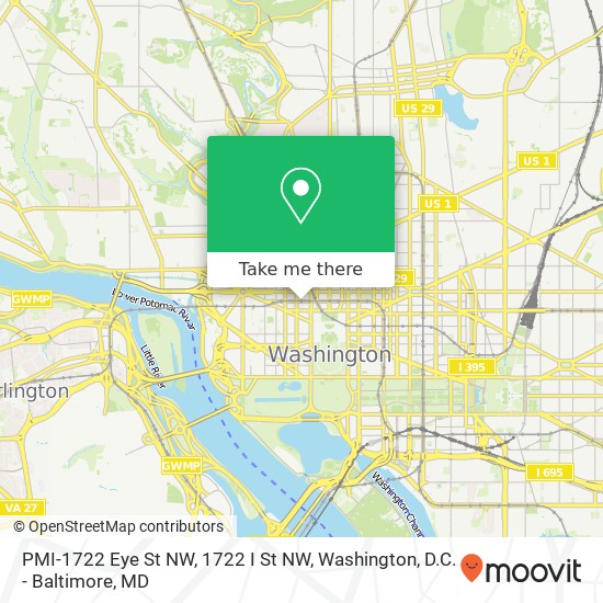 PMI-1722 Eye St NW, 1722 I St NW map