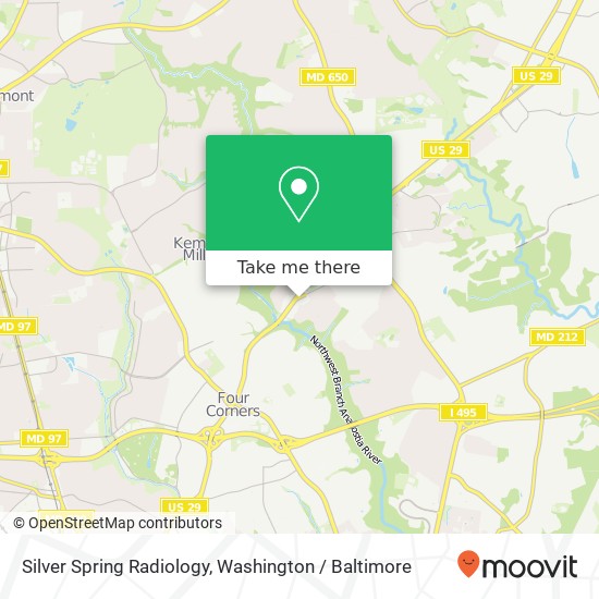 Mapa de Silver Spring Radiology, 10801 Lockwood Dr