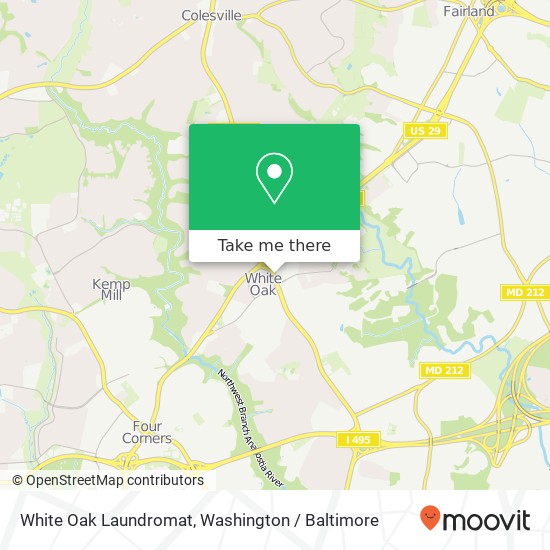 Mapa de White Oak Laundromat, 11267 New Hampshire Ave