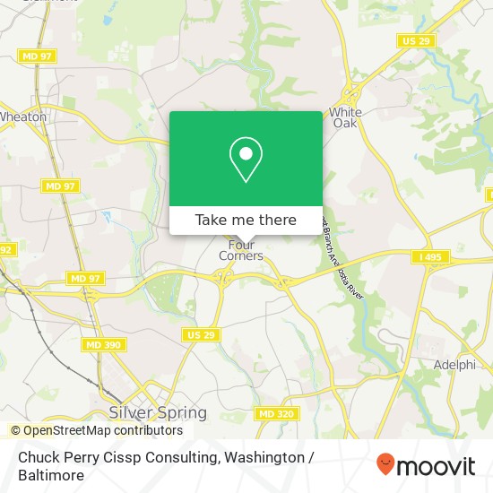 Mapa de Chuck Perry Cissp Consulting, 10125 Colesville Rd