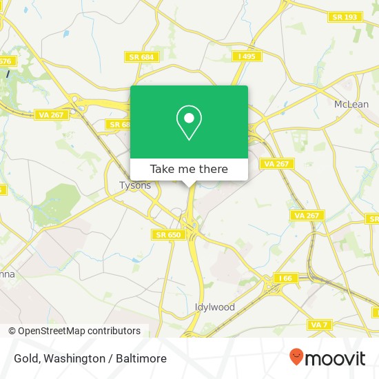Mapa de Gold, McLean, VA 22102
