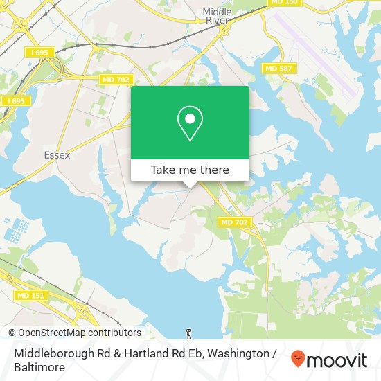 Mapa de Middleborough Rd & Hartland Rd Eb
