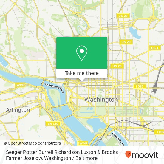 Mapa de Seeger Potter Burrell Richardson Luxton & Brooks Farmer Joselow, 2121 K St NW