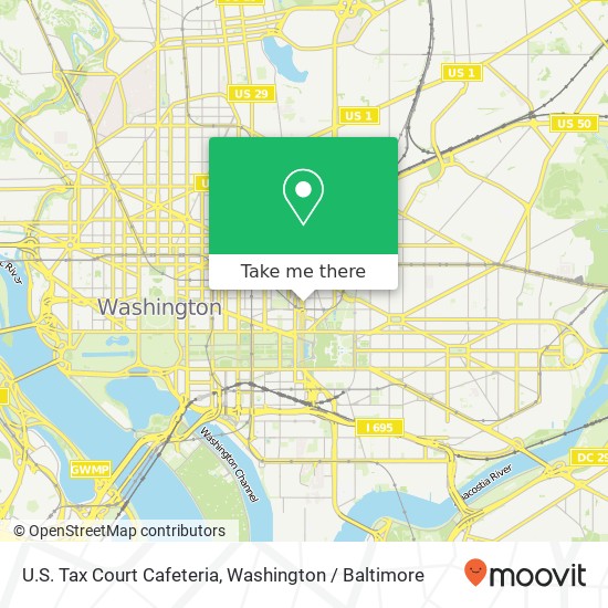 Mapa de U.S. Tax Court Cafeteria, 400 2nd St NW