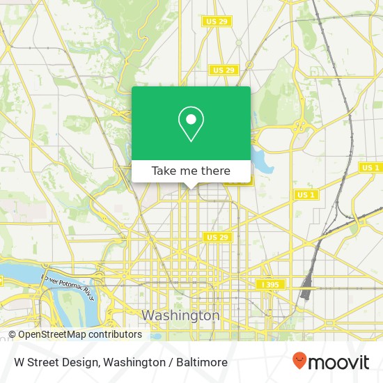 Mapa de W Street Design, 1436 W St NW