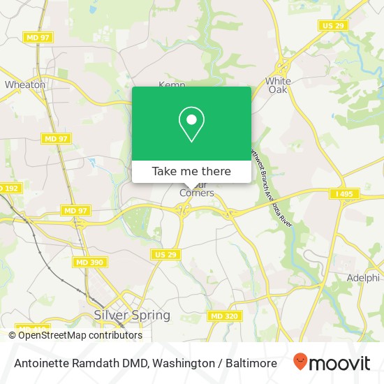 Antoinette Ramdath DMD, 10008 Colesville Rd map