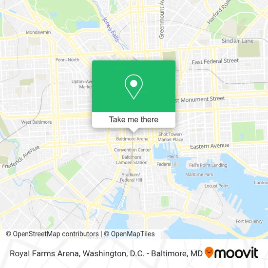 Royal Farms Arena map