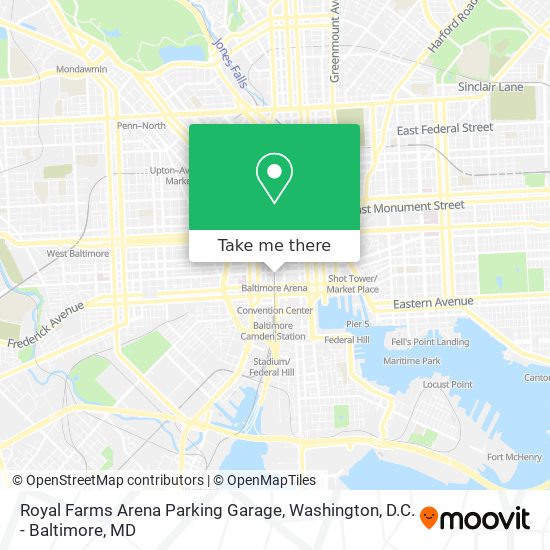 Mapa de Royal Farms Arena Parking Garage