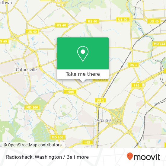 Mapa de Radioshack, Catonsville, MD 21228