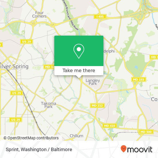 Mapa de Sprint, 1141 University Blvd E