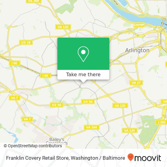 Franklin Covery Retail Store map