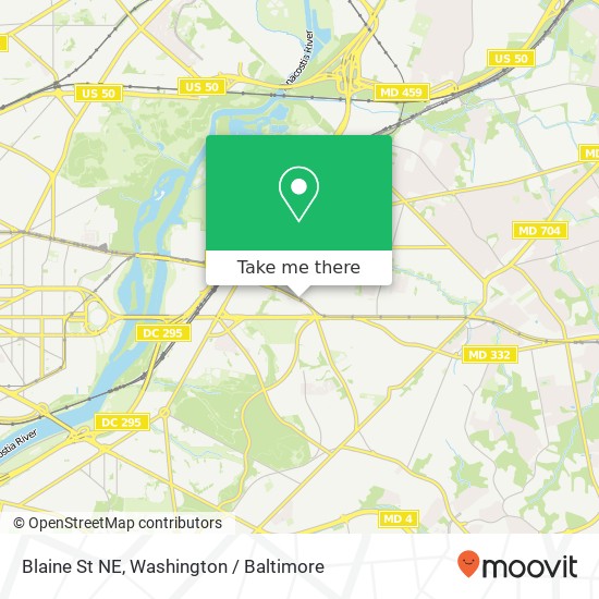 Mapa de Blaine St NE, Washington, DC 20019