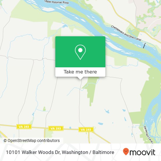 Mapa de 10101 Walker Woods Dr, Great Falls, VA 22066