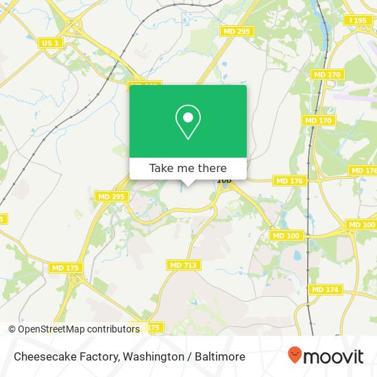 Mapa de Cheesecake Factory, 7002 Arundel Mills Cir