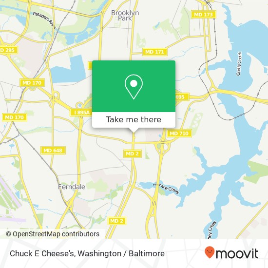 Mapa de Chuck E Cheese's, 6637 Ritchie Hwy