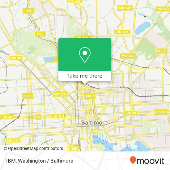 Mapa de IBM, 1501 N Charles St