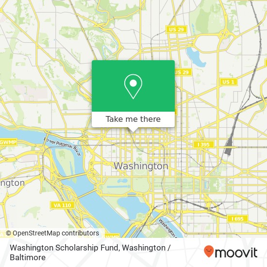 Mapa de Washington Scholarship Fund, 1100 17th St NW
